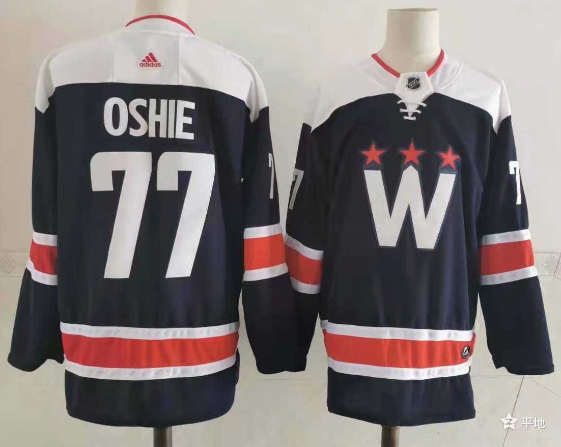 2021 Men Washington Capitals 77 Oshie blue Adidas Hockey Stitched NHL Jerseys